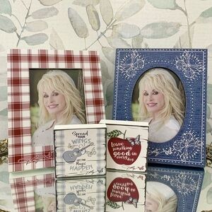 #45 Bundle of 4 Dolly Parton Frames Shelf Sitter Plaques Signs Farmhouse Decor